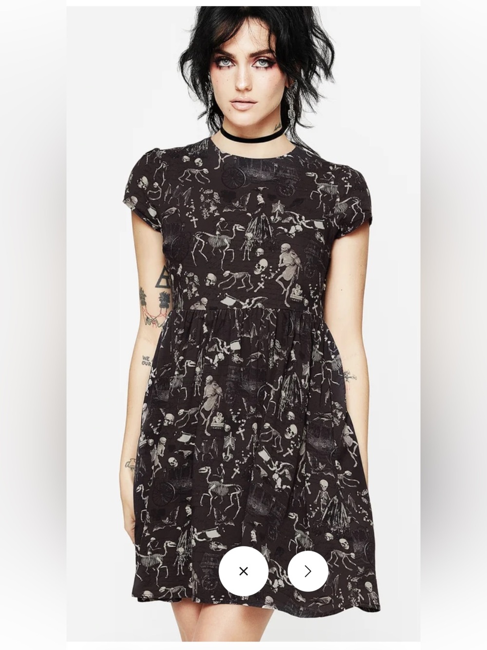 Disturbia Melancholia Mini Skater Dress